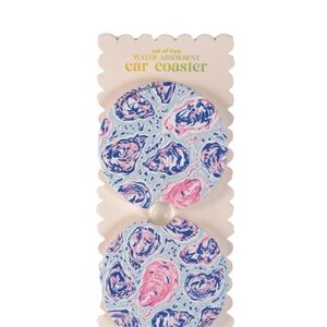 Simply Southern Oyster Pattern Car Coasters